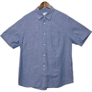 NN.07 NN07 No Nationality 07 Leon 5092 Short Sleeve Shirt Blue Button Up XL